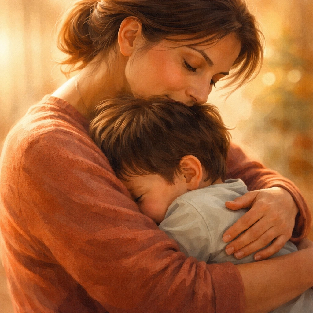 [Gambar Orang Tua Memeluk Anak]